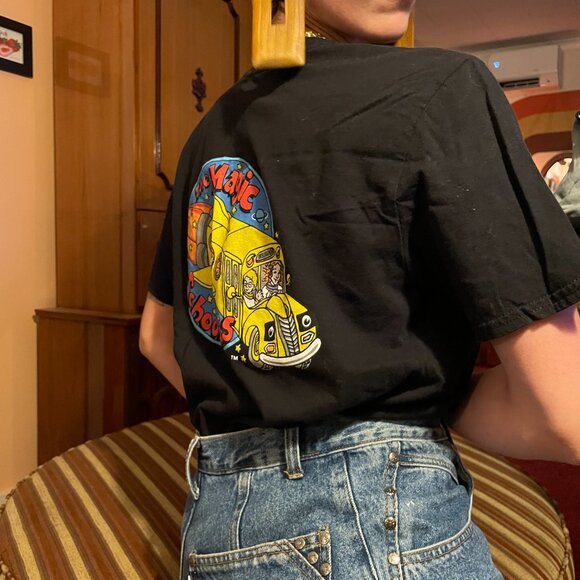 Black double graphic Magic school bus short sleeved shirt! - Picture 8 of 13